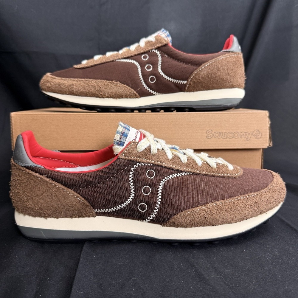 Size 11 - Saucony Trainer 80 X Estudio Niksen Mocha Brown Men's Shoes Lifestyle
